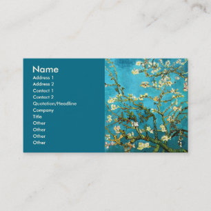 Van Gogh Blossoming Almond Tree Fine Art Business Card