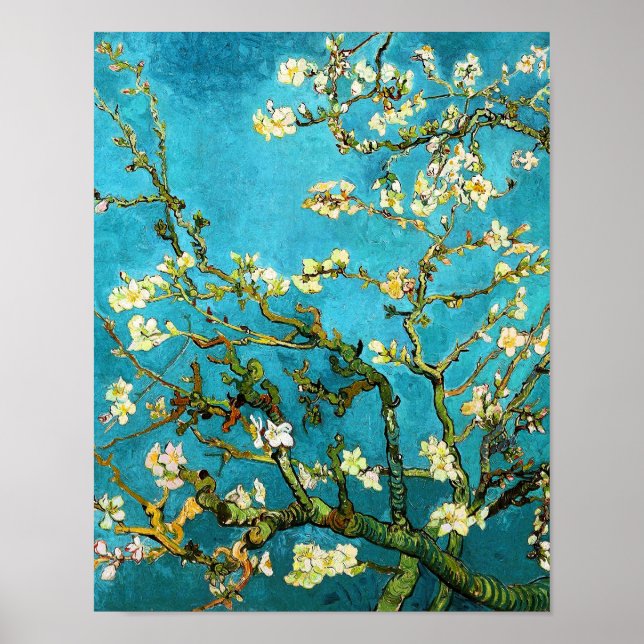 Van Gogh Blossoming Almond Tree Fine Art Poster (Front)
