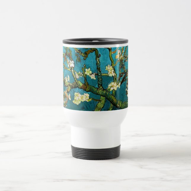 Van Gogh Blossoming Almond Tree Fine Art Travel Mug (Center)