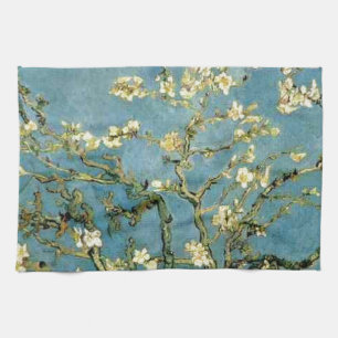 Van Gogh Blossoming Almond Tree Vintage Art Tea Towel