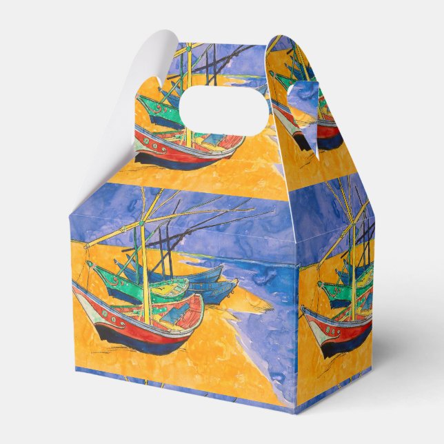 Van Gogh Boats Impressionism Beach Favour Box (Front Side)