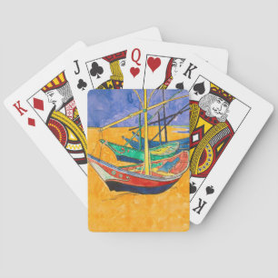 Van Gogh Boats Impressionism Beach Playing Cards