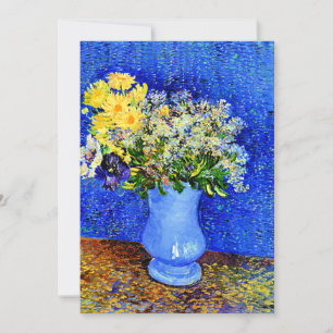 Van Gogh - Bouquet of Flowers in a Blue Vase Card
