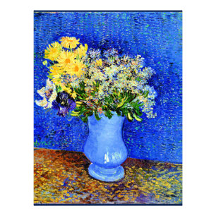 Van Gogh - Bouquet of Flowers in a Blue Vase Photo Print