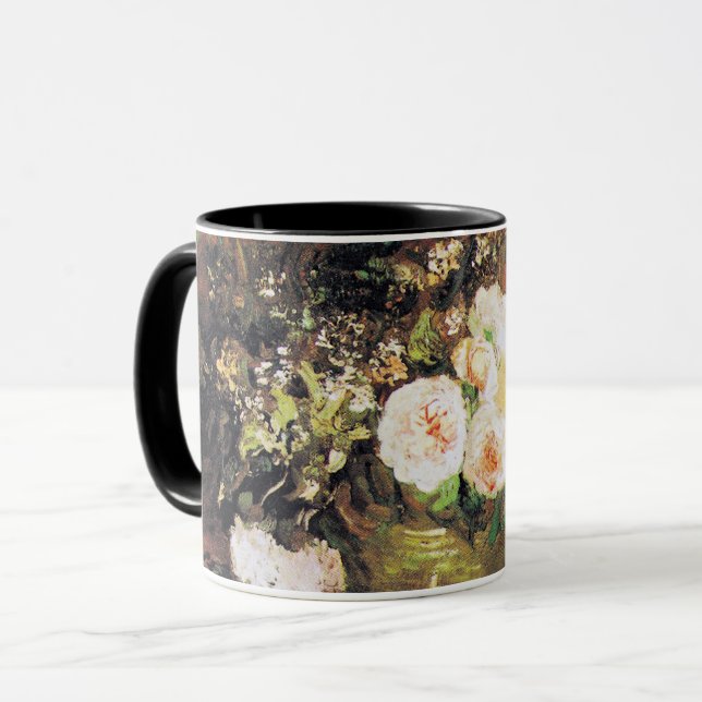 Van Gogh - Bowl with Sunflowers, Roses, and Others Mug (Front Left)