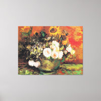 Van Gogh - Bowl with Sunflowers, Roses...