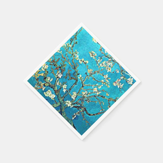 Van Gogh - Branches with Almond Blossoms Napkin (Corner)
