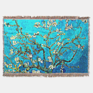 Van Gogh - Branches with Almond Blossoms Throw Blanket