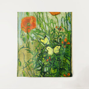 Van Gogh - Butterflies and Poppies Tapestry