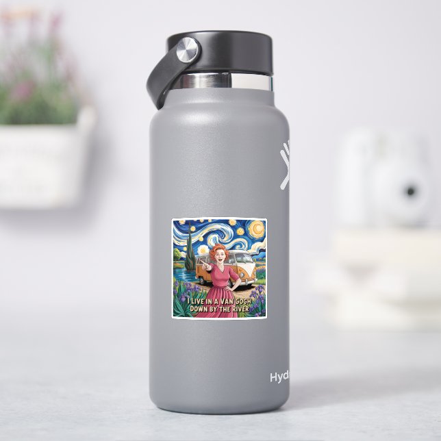 Van Gogh by the River – Artistic Boho Van Life Des (HydroFlask)