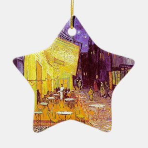 Van Gogh Cafe Impressionist Painting Ceramic Tree Decoration