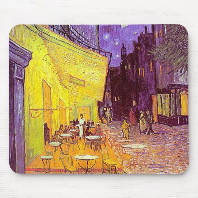 Van Gogh Cafe Impressionist Painting Mouse Mat (Front)