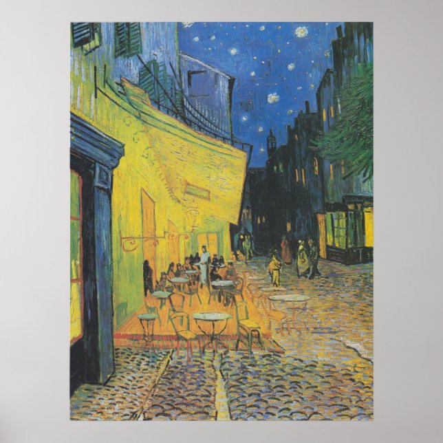 VAN GOGH- Cafe terrace at night 1888 Poster (Front)
