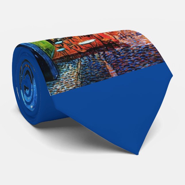 Van Gogh, Cafe Terrace at Night, Art  Tie (Rolled)