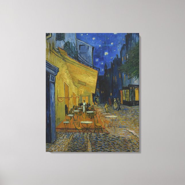 Van Gogh Cafe Terrace At Night Canvas Print (Front)