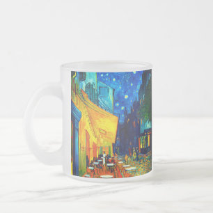Van Gogh Café Terrace at Night Frosted Glass Coffee Mug
