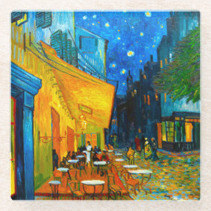 Van Gogh Café Terrace at Night Glass Coaster