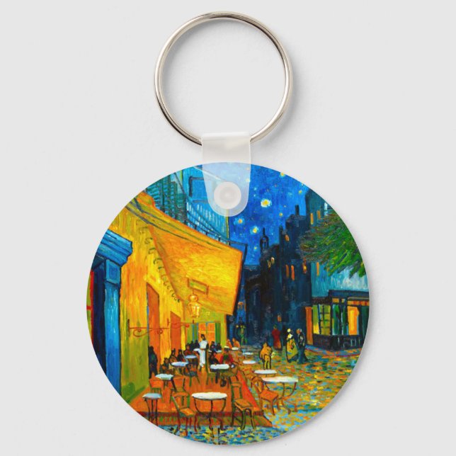 Van Gogh Café Terrace at Night Key Ring (Front)