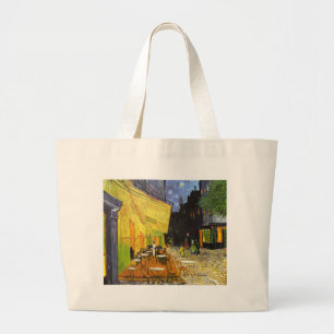 Van Gogh Cafe Terrace at Night Large Tote Bag