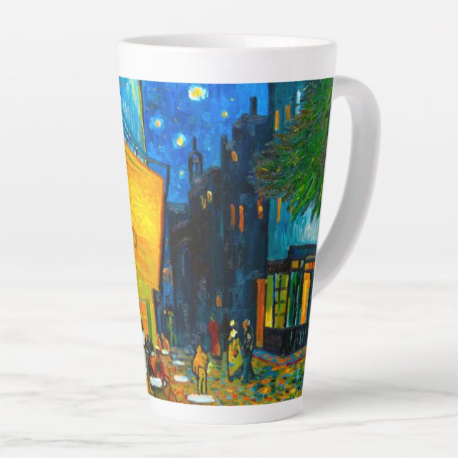 Van Gogh Café Terrace at Night Latte Mug (Right Angle)