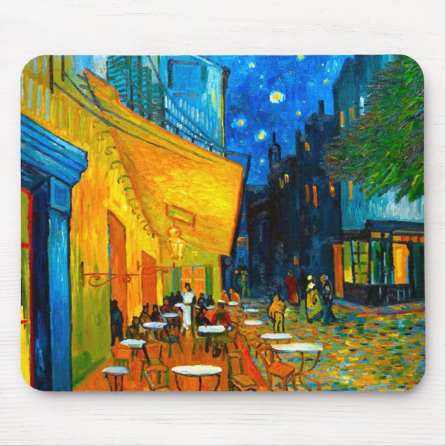 Van Gogh Café Terrace at Night Mouse Mat (Front)