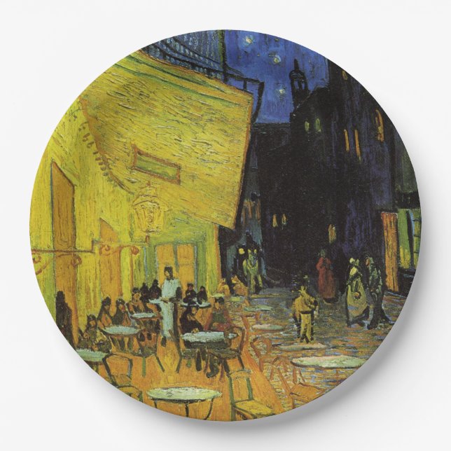 Van Gogh; Cafe Terrace at Night Paper Plate (Front)