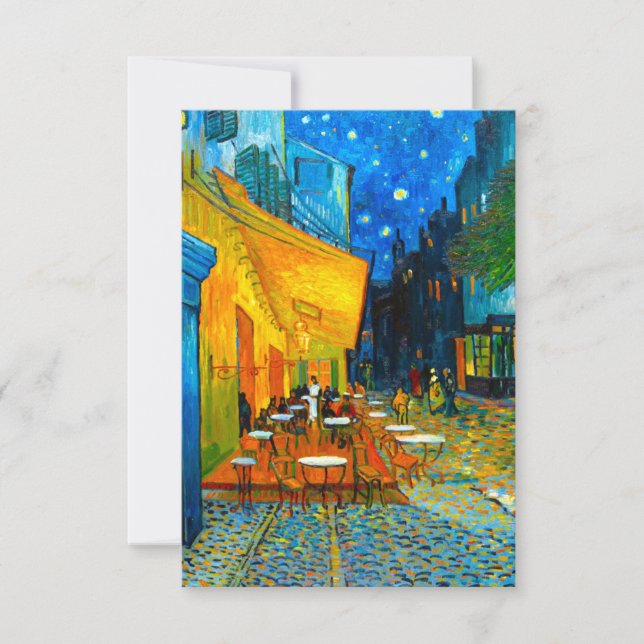 Van Gogh Café Terrace at Night RSVP Card (Front)