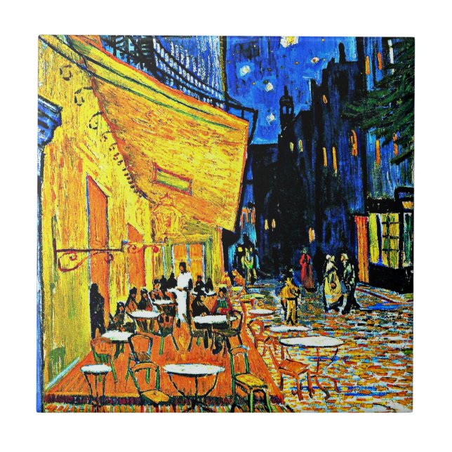 Van Gogh - Cafe Terrace at Night Tile (Front)