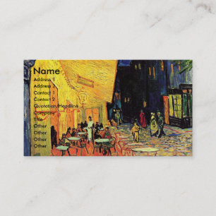 Van Gogh Cafe Terrace (F467)  Fine Art Business Card