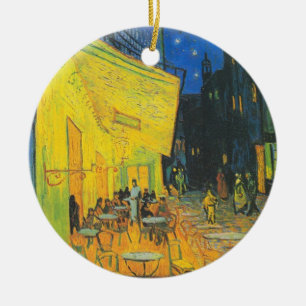 Van Gogh Cafe Terrace French Street Scene Ceramic Tree Decoration