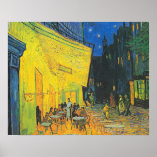 Van Gogh Cafe Terrace French Street Scene Poster