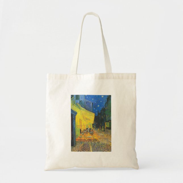 Van Gogh Cafe Terrace French Street Scene Tote Bag (Front)