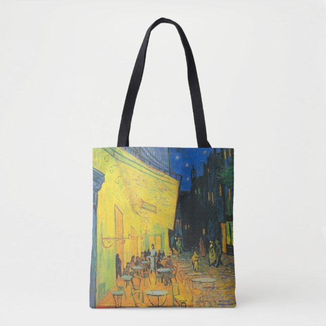 Van Gogh Cafe Terrace French Street Scene Tote Bag (Front)