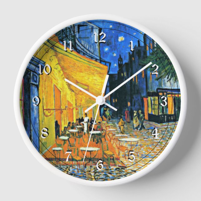 Van Gogh: Cafe Terrace Large Clock (Front)