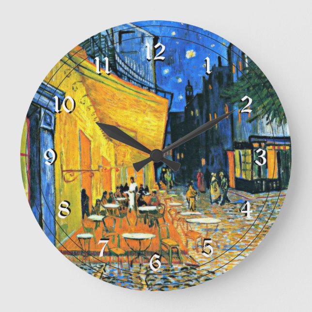 Van Gogh: Cafe Terrace Large Clock (Front)