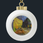 Van Gogh Cafe Terrace Post-Impressionist Ceramic Ball Christmas Ornament<br><div class="desc">Post-Impressionist Painter Artist Vincent Van Gogh's Great Artworks and Paintings - Cafe Terrace at Night</div>