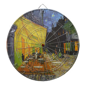 Van Gogh Cafe Terrace Post-Impressionist Dartboard