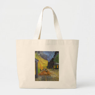 Van Gogh Cafe Terrace Post-Impressionist Large Tote Bag