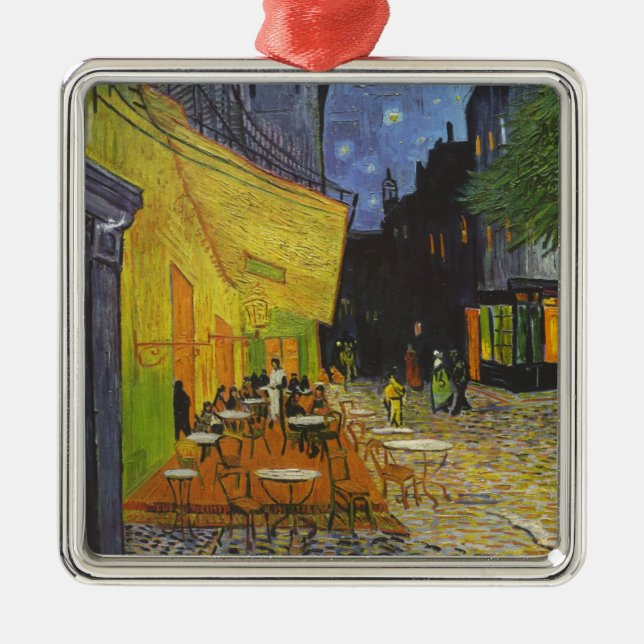 Van Gogh Cafe Terrace Post-Impressionist Metal Tree Decoration (Front)