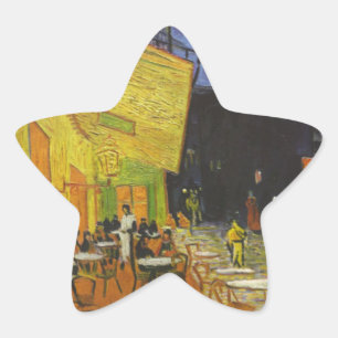 Van Gogh Cafe Terrace Post-Impressionist Star Sticker