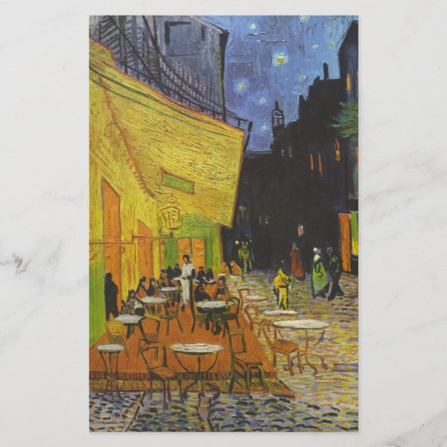 Van Gogh Cafe Terrace Post-Impressionist Stationery (Front)