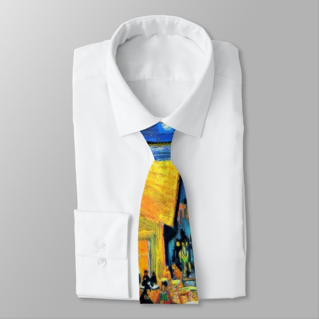 Van Gogh - Cafe Terrace Tie (Tied)
