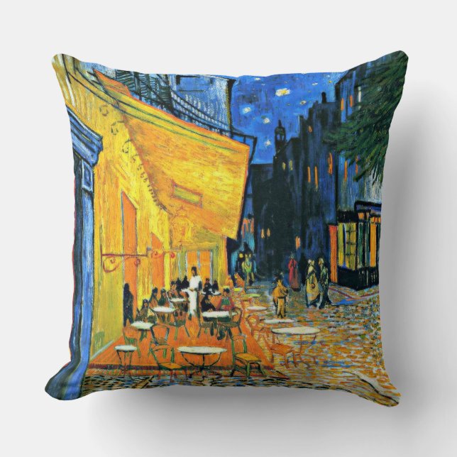 Van Gogh - Cafe Terrace, Van Gogh famous painting Cushion (Front)