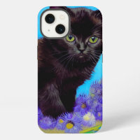 Van Gogh Cat and Flowers