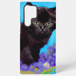 Van Gogh Cat and Flowers Samsung Galaxy Case