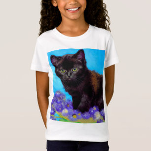Van Gogh Cat and Flowers T-Shirt