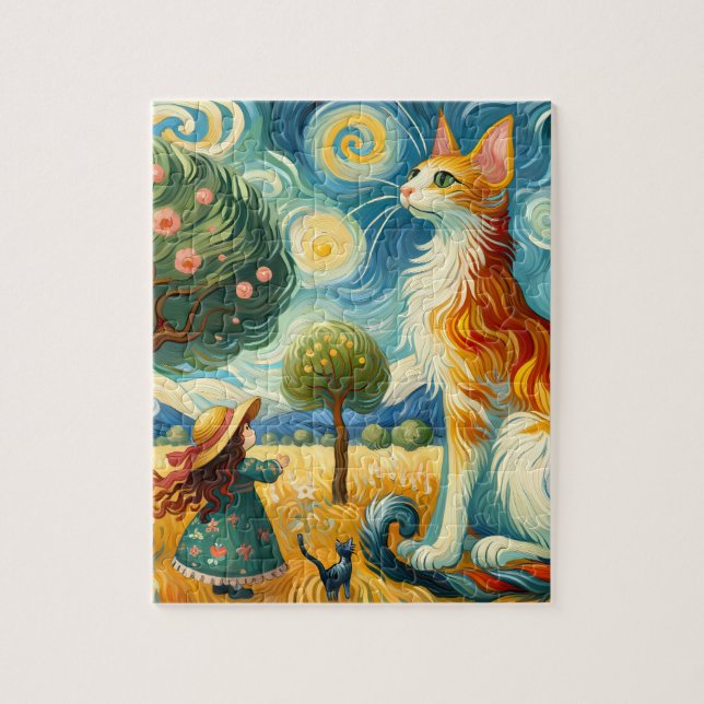Van Gogh Cat    Jigsaw Puzzle (Vertical)