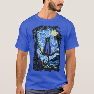 Van Gogh Cat Starry Night Van Gogh Cat Lovers fami T-Shirt