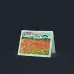 VAN GOGH Classic "Field with Poppies" Birthday Card<br><div class="desc">Celebrate a special day with the VAN GOGH Classic "Field with Poppies" Birthday Card, featuring a timeless masterpiece by the iconic artist Vincent van Gogh. The poppy-filled field's vibrant colours and swirling brushstrokes create a visually stunning backdrop for your birthday wishes. Personalise the card with a heartfelt message or the...</div>