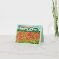 VAN GOGH Classic "Field with Poppies" Birthday